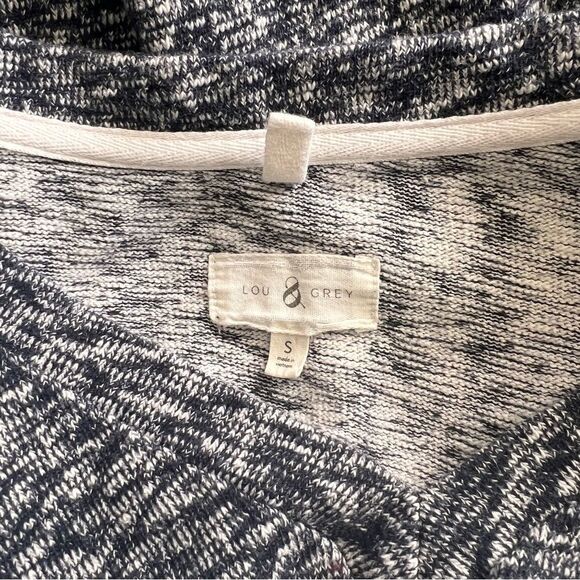 Loft Lou & Grey Black Marled V Neck Sweater - Picture 7 of 7